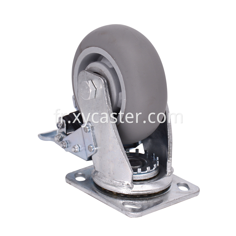 5 Inch Tpr Brake Caster